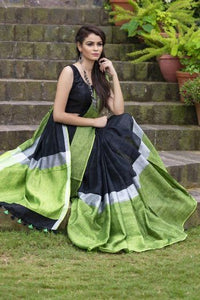 New Arrival Designer Linen Silk Saree
