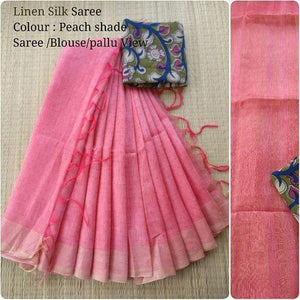 New Arrival Designer Linen Silk Saree