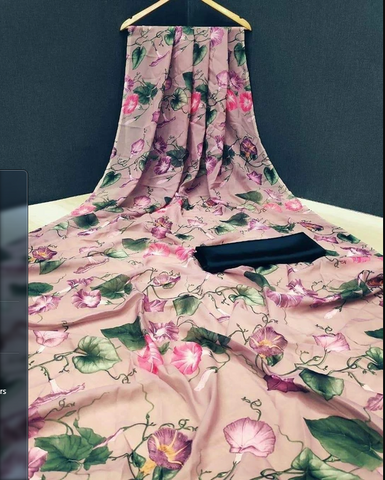 Awesome Pink  Color Designer Saree