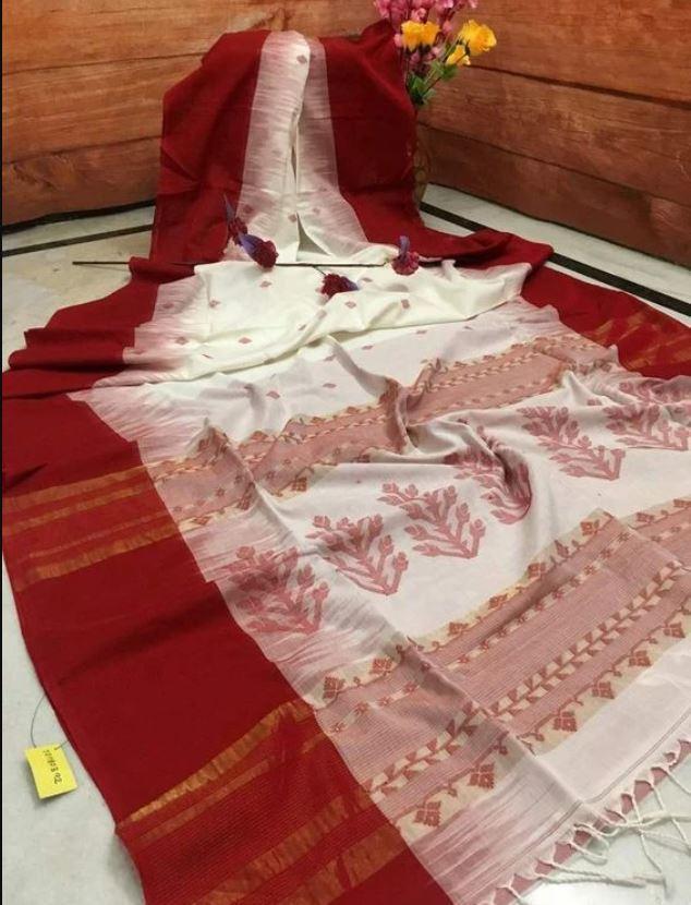 New Arrival Designer Linen Silk Saree