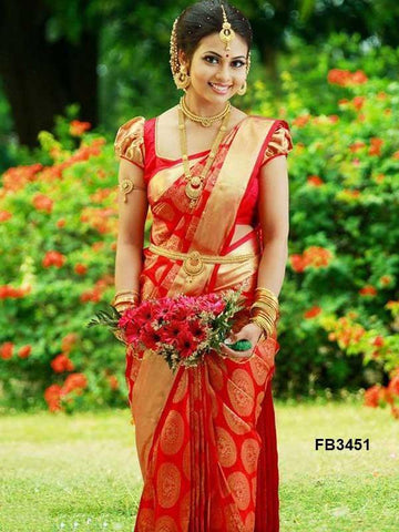 Dashing Red Color Designer Silk Saree