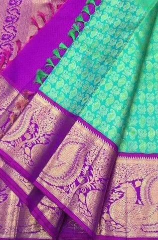 Bottole Green Color Silk Designer Saree
