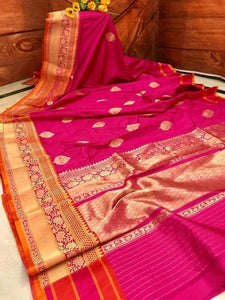 Fancy  Pink Color Designer Silk Saree