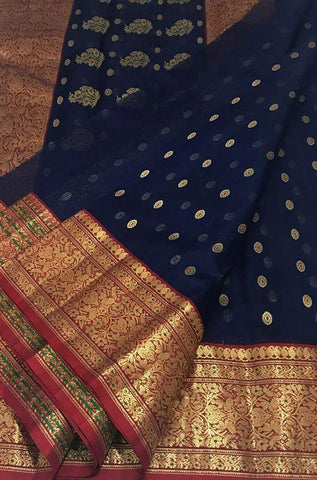 Trendy Blue Color Designer Silk  Saree