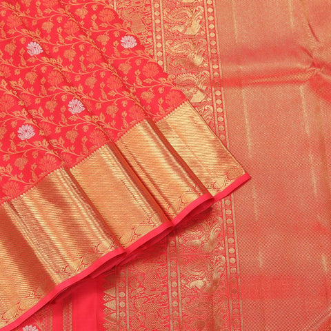 Awesome Orange Color Silk Designer Saree