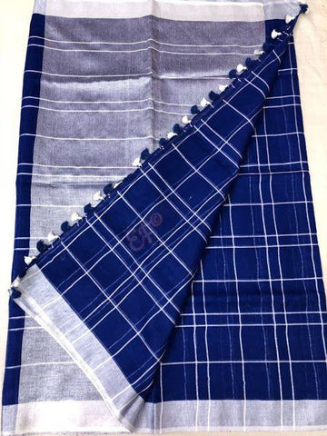 Fancy Blue Color Designer Saree