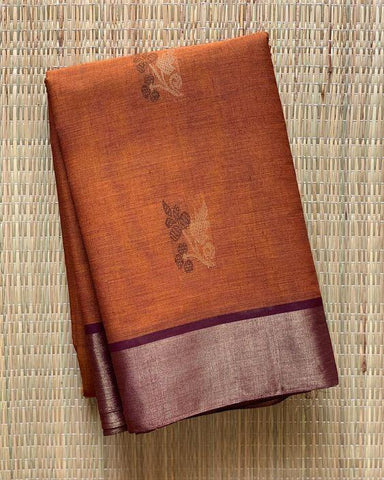 Captivating  Brown Color Designer Saree