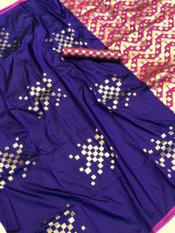 Exclusive  Purple Color Designer Saree