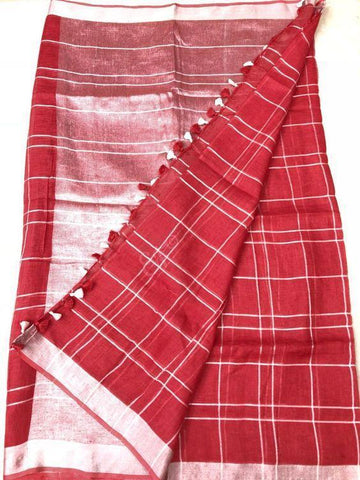 Fancy Red Color Designer Saree