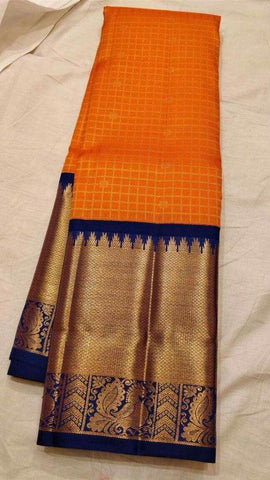 Rich Orange Color Designer Saree
