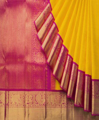 Captivating Yellow Color Designer Saree