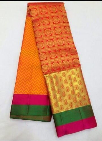 Excellent Multi Color Kanjivarm Designer Saree