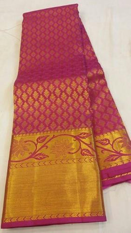 Excellent Maroon Color Kanjivarm Designer Saree