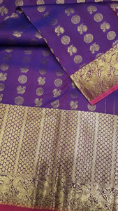 Blissful purple Color Kanjivarm Designer Sareee