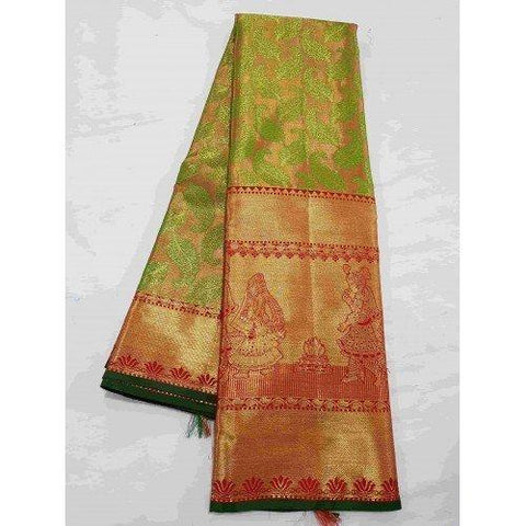 Designer Green Color Kanjivarm Designer Saree