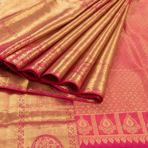 Fancy pink Color Kanjivarm Designer Saree