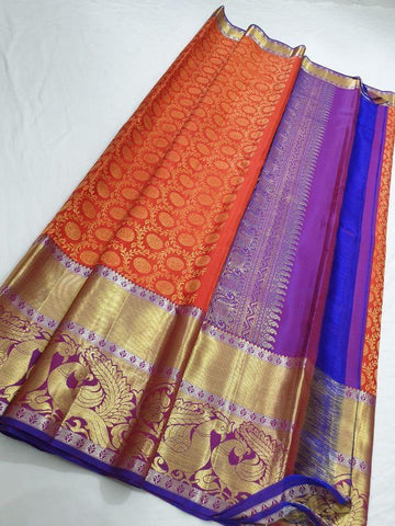 Excellent Multi Color Kanjivarm Designer Saree