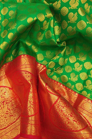 Adorable Green Color Kanjivarm Designer Saree