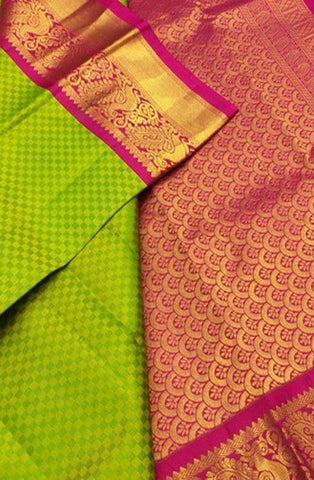 Dashing Parrot Color Designer Silk Saree
