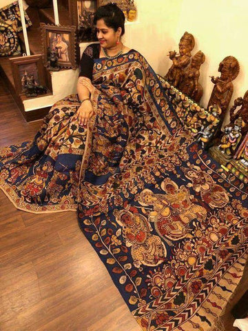 Phenomenal Multi Colour Digital Printed Linen Zari Patta Saree with Blouse