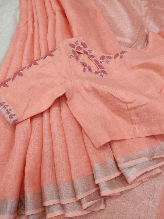 New Arrival Designer Linen Silk Saree