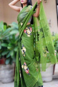 New Arrival Designer Linen Silk Saree