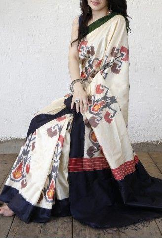 Radiant Beige Digital Printed Linen Zari Patta Saree with Demanding Blouse Piece
